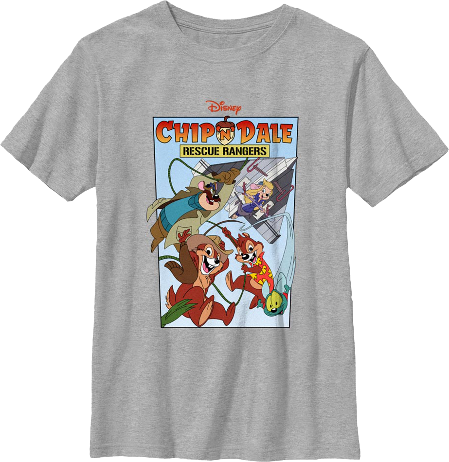 Boys Youth Comic Book Cover Chip 'n Dale Rescue Rangers Shirt