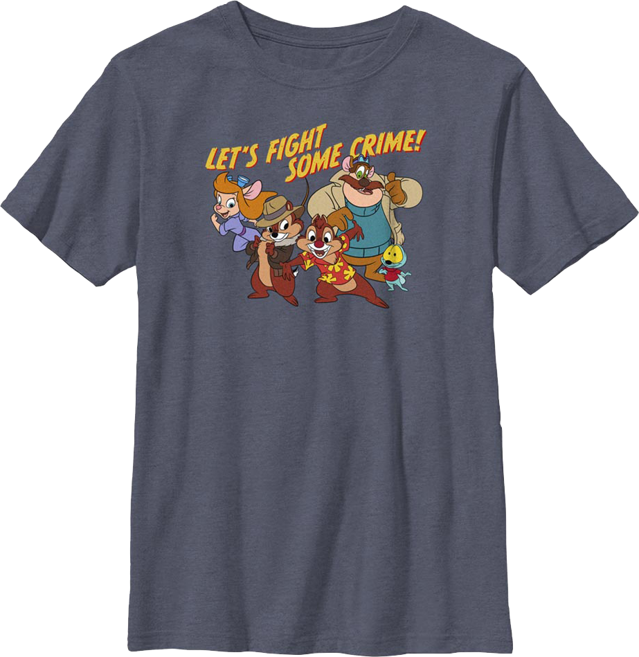 Boys Youth Let's Fight Some Crime Chip 'n Dale Rescue Rangers Shirt