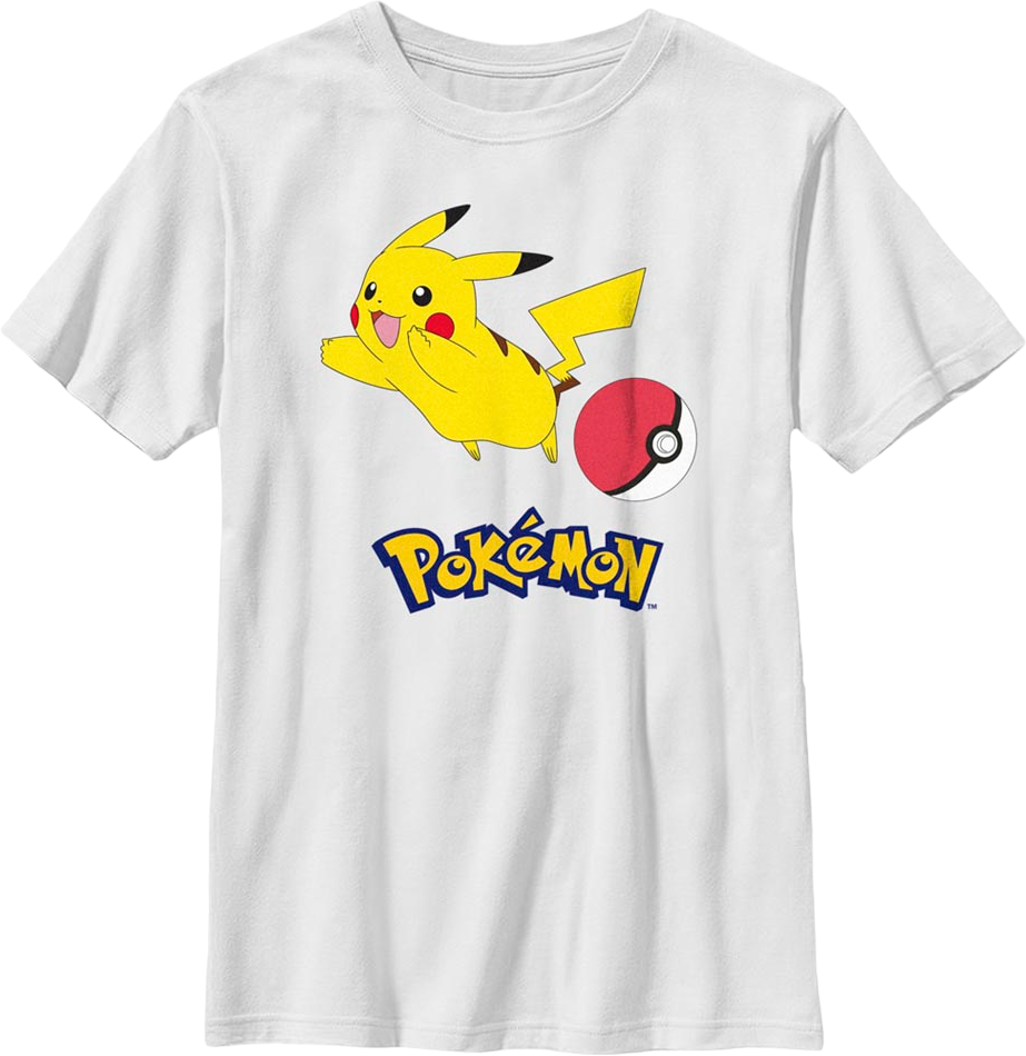 Boys Youth Pikachu Bouncing Pokemon Shirt