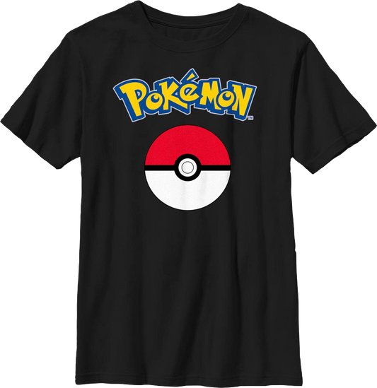 Boys Youth Poke Ball Logo Pokemon Shirt