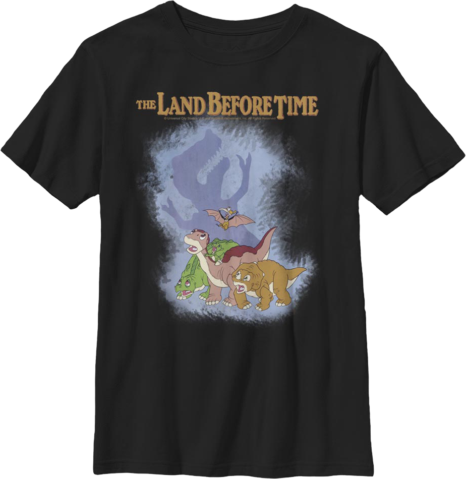 Boys Youth Sharptooth Shadow Land Before Time Shirt