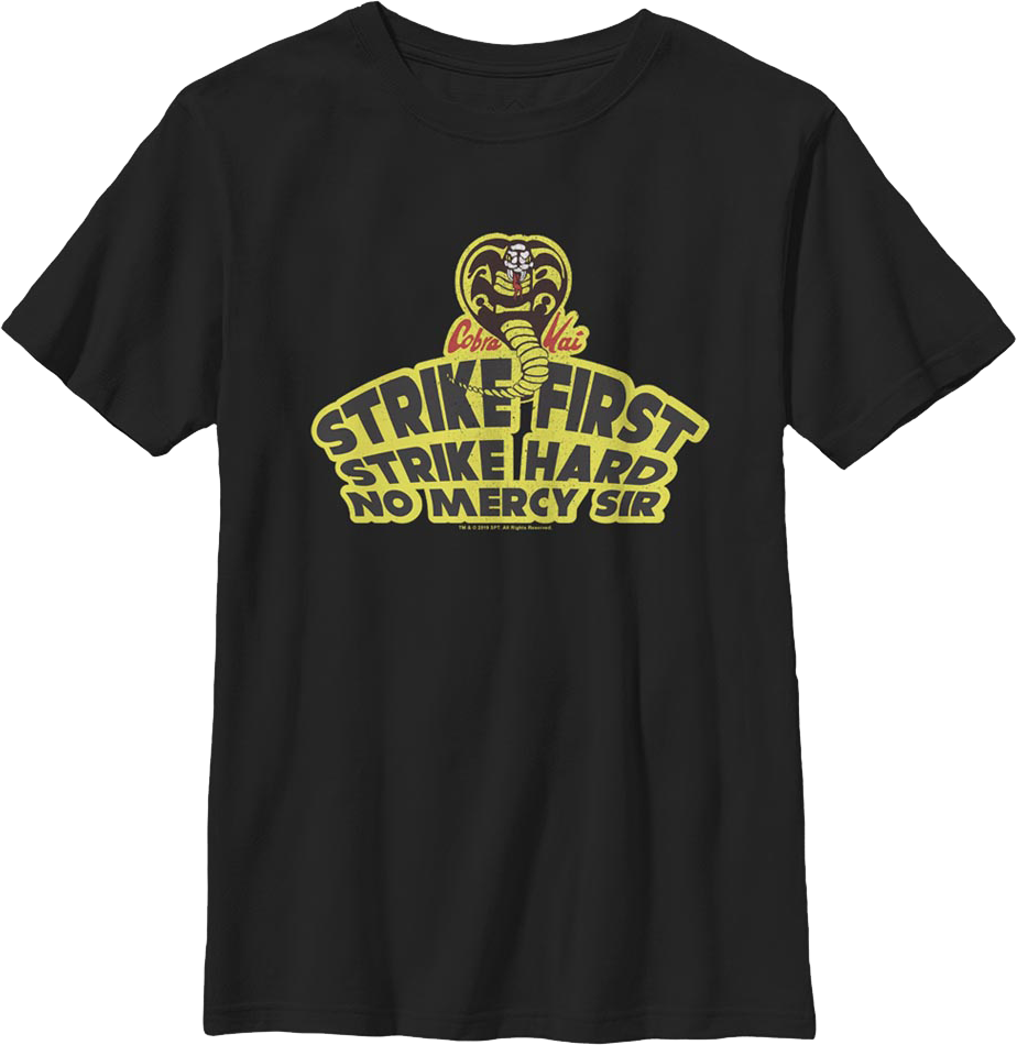 Boys Youth Way Of The Fist Cobra Kai Shirt