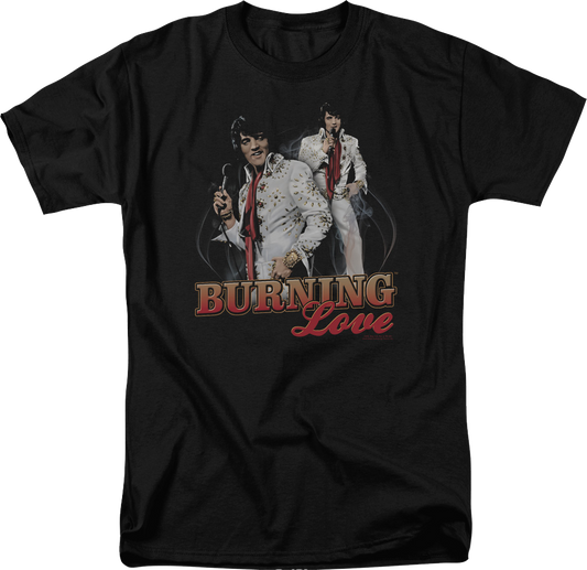 Burning Love Collage Elvis Presley T-Shirt