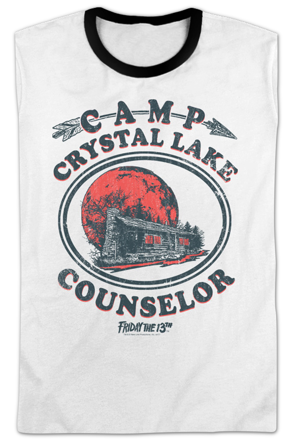 Camp Crystal Lake Counselor Friday the 13th Ringer Shirt