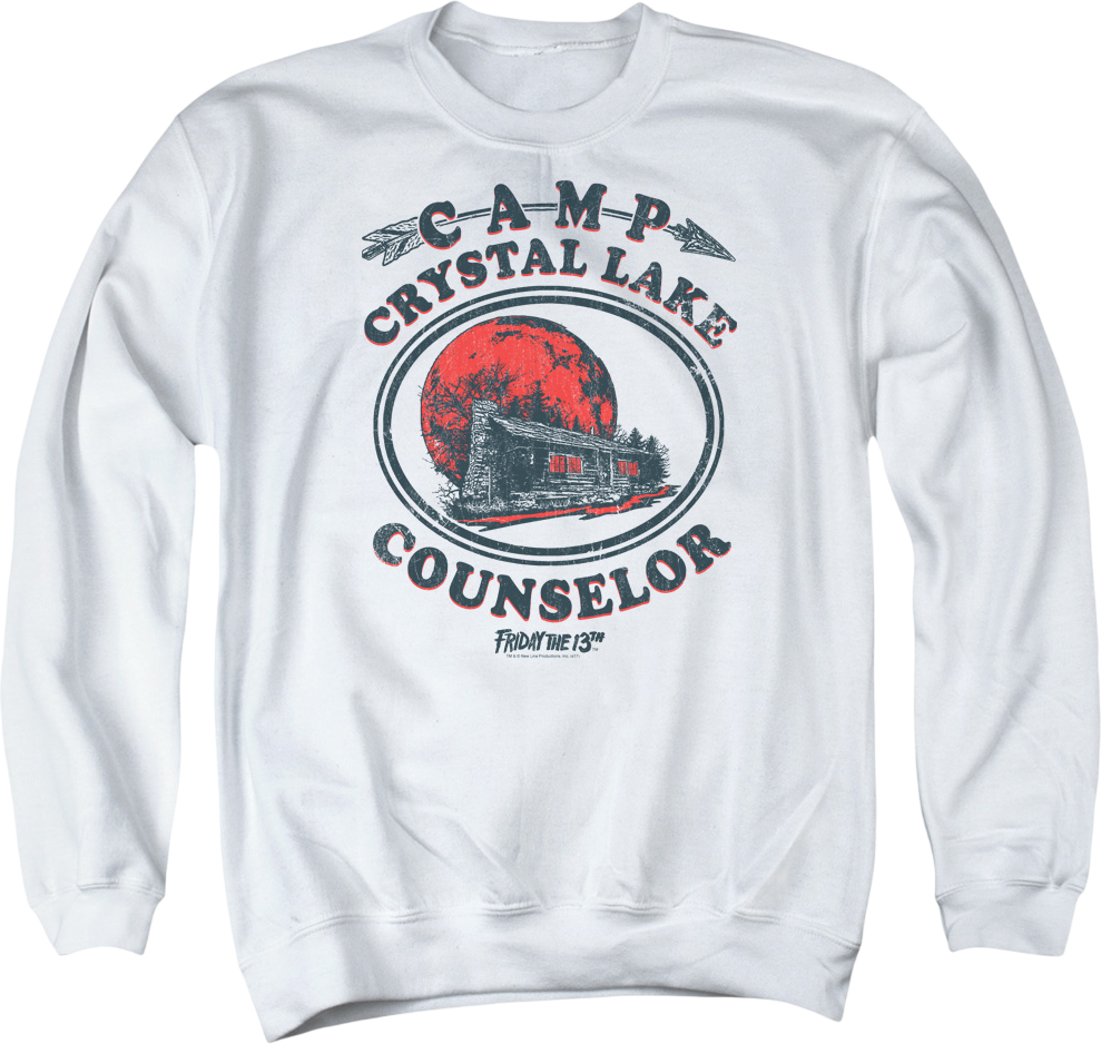 Camp Crystal Lake Counselor Friday the 13th Sweatshirt