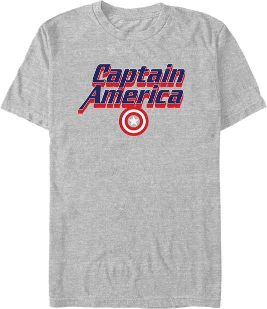 Captain America Block Letters Marvel Comics T-Shirt
