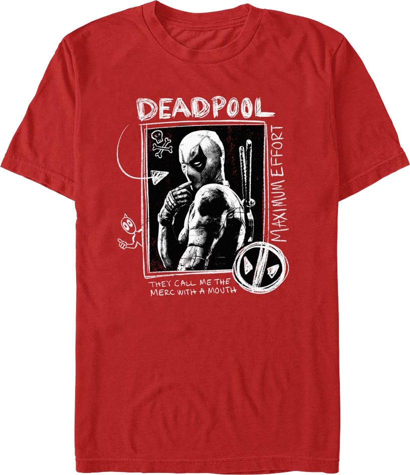 Chalkboard Deadpool T-Shirt