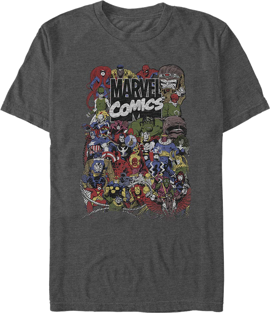 Character Collage Marvel Comics T-Shirt