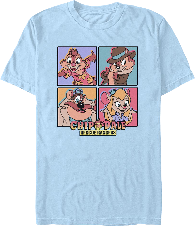 Character Squares Chip 'n Dale Rescue Rangers T-Shirt