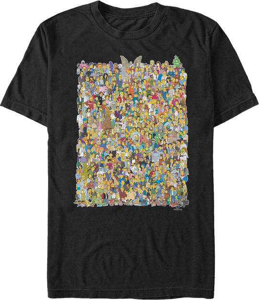 Characters Collage Simpsons T-Shirt