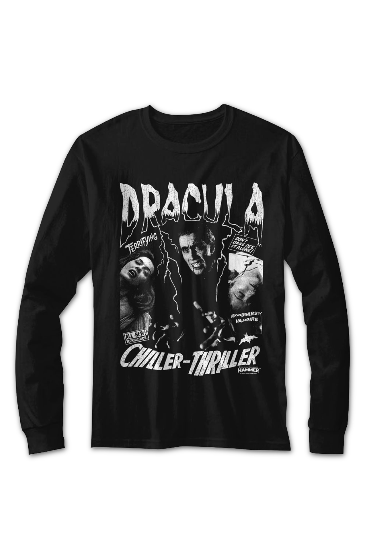 Chiller-Thriller Dracula Hammer Films Long Sleeve Shirt