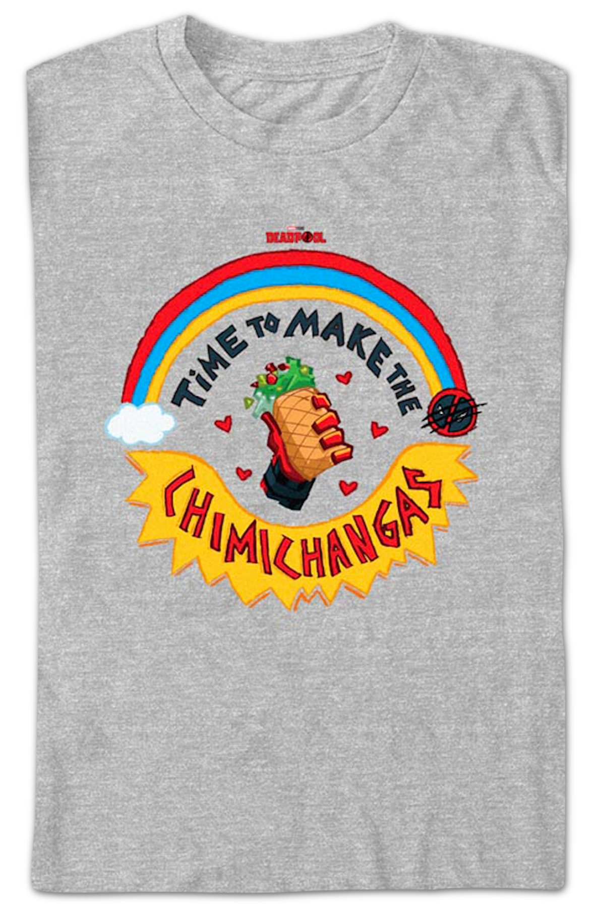 Chimichangas Rainbow Deadpool Marvel Comics T-Shirt