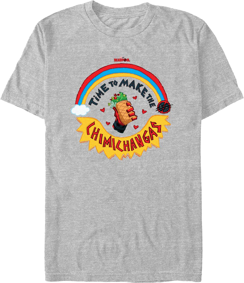 Chimichangas Rainbow Deadpool Marvel Comics T-Shirt