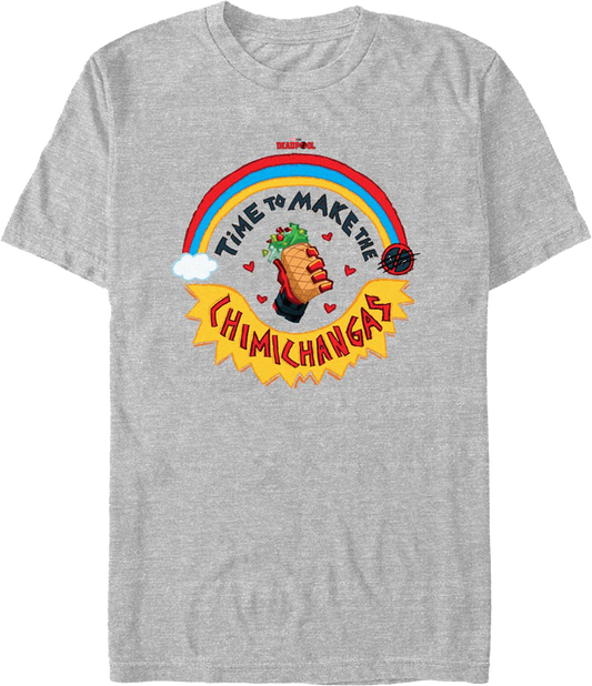 Chimichangas Rainbow Deadpool Marvel Comics T-Shirt