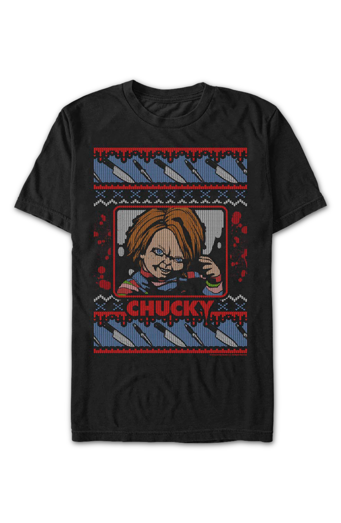 Chucky Faux Ugly Christmas Sweater Child's Play T-Shirt