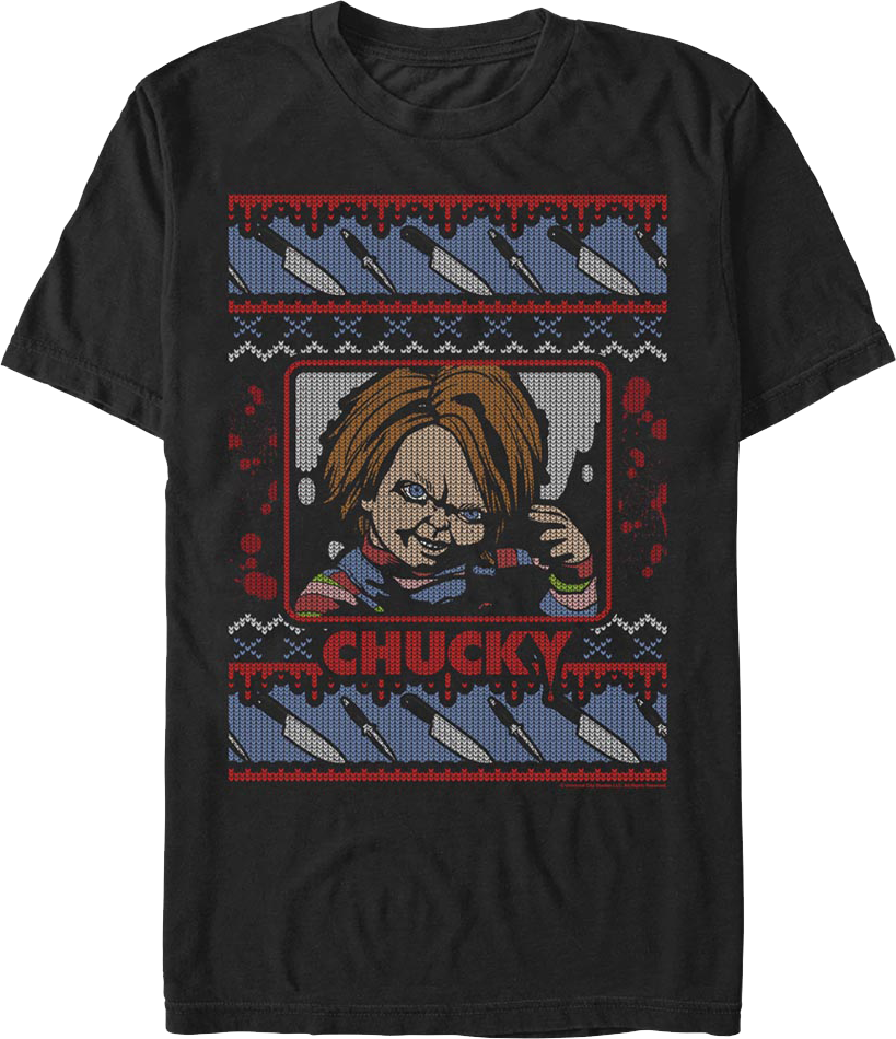 Chucky Faux Ugly Christmas Sweater Child's Play T-Shirt