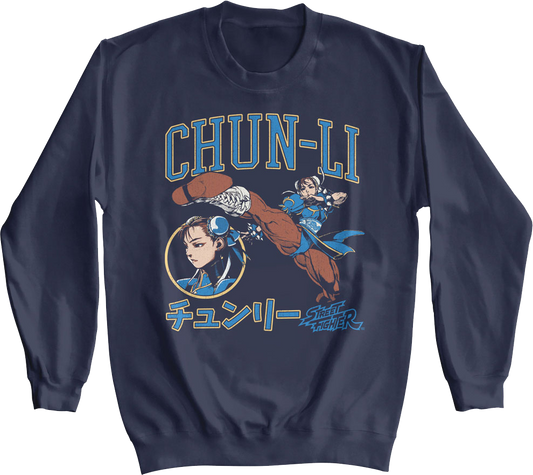 Chun-Li Japanese Text Street Fighter Sweatshirt