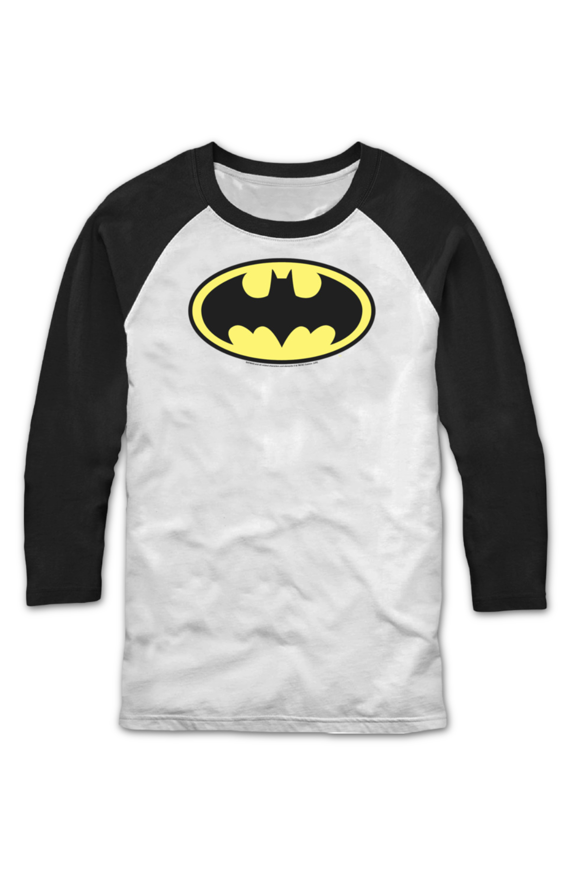 Classic Batman Logo DC Comics Raglan Baseball Shirt