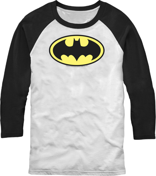 Classic Batman Logo DC Comics Raglan Baseball Shirt