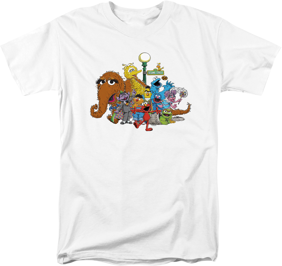 Classic Characters Group Photo Sesame Street T-Shirt