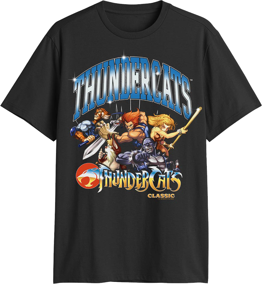 Classic Poses And Shiny Logo ThunderCats T-Shirt