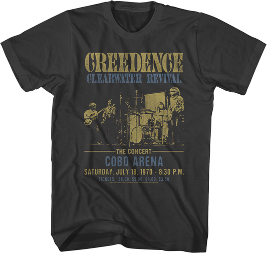 Cobo Arena Concert Creedence Clearwater Revival T-Shirt