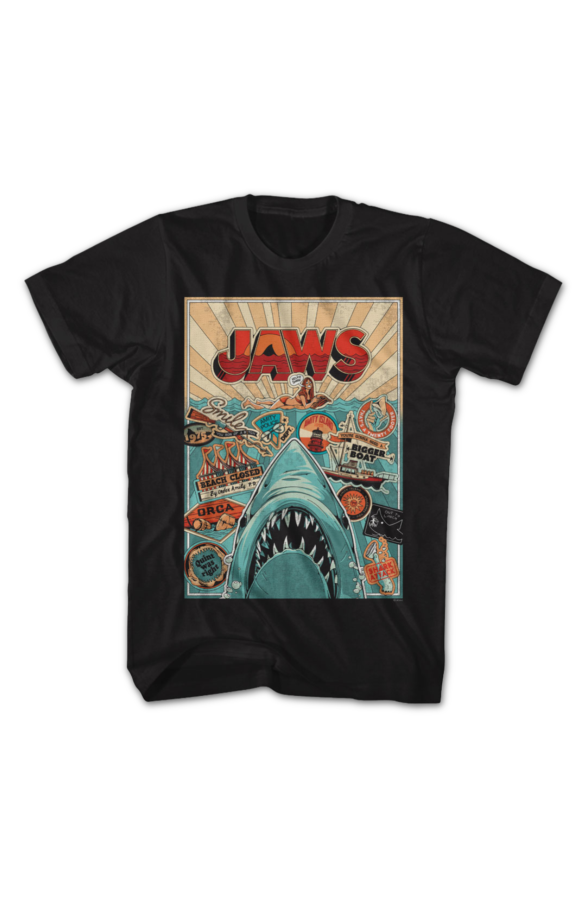 Collage Poster Jaws T-Shirt