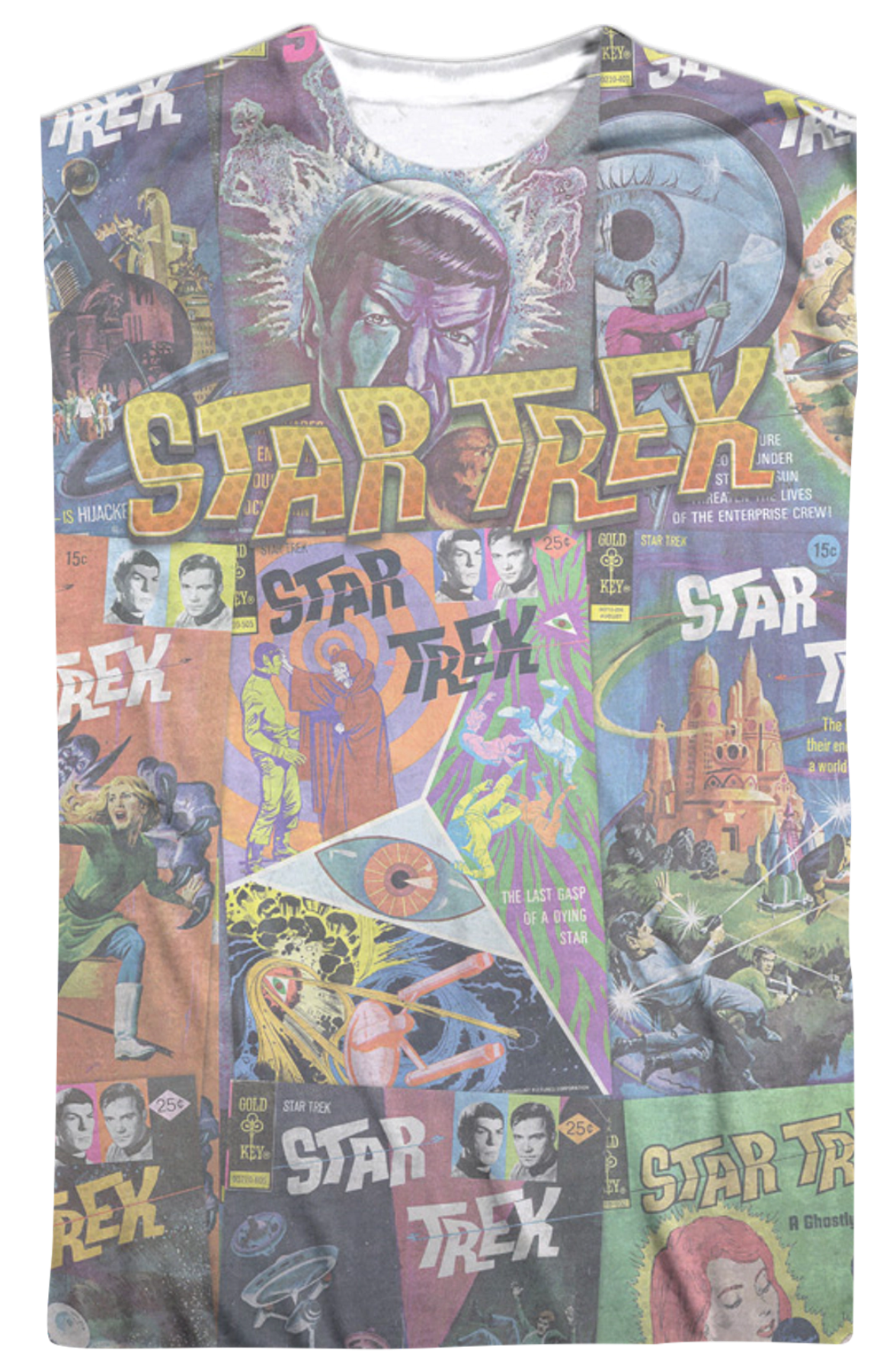 Comic Book Collage Star Trek T-Shirt