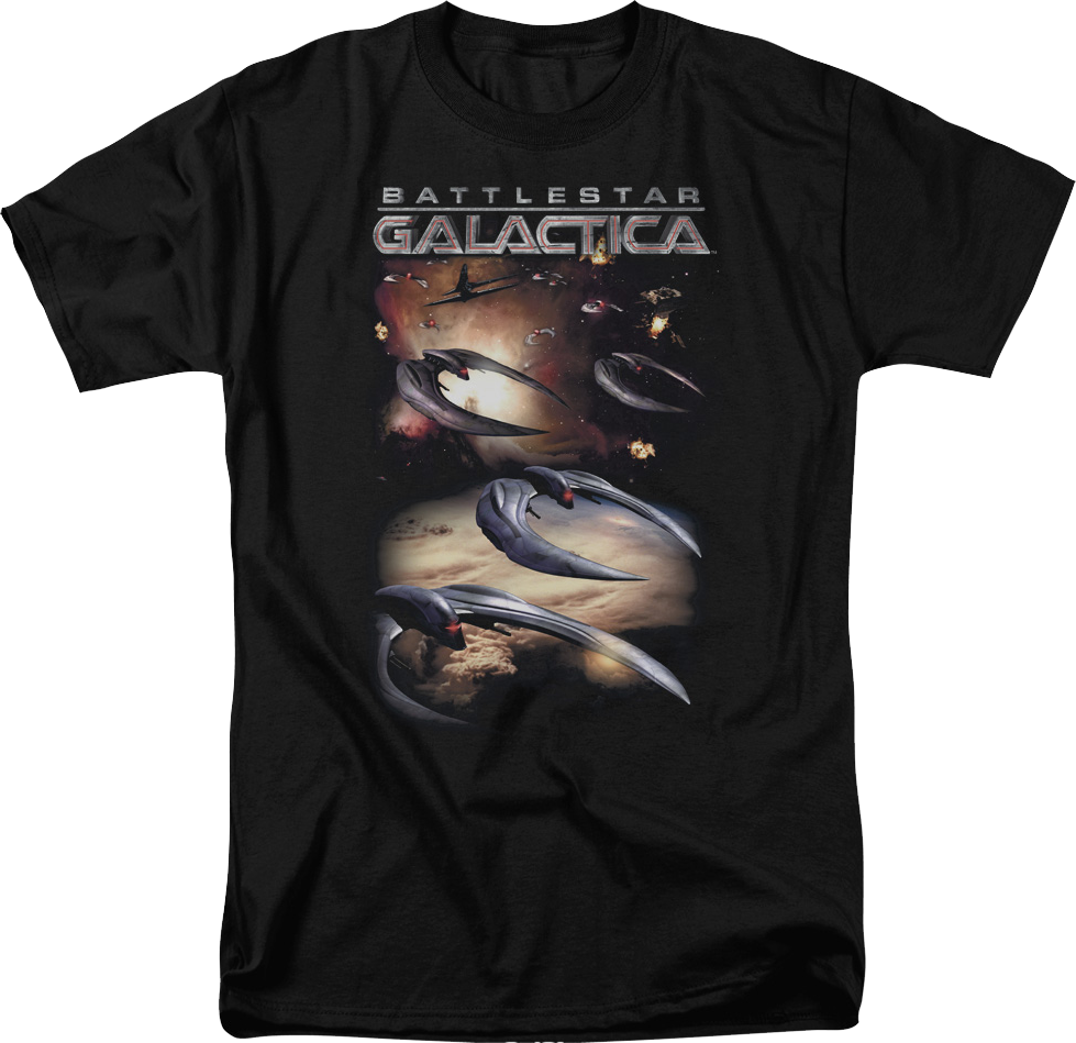 Cylons Attack Battlestar Galactica T-Shirt