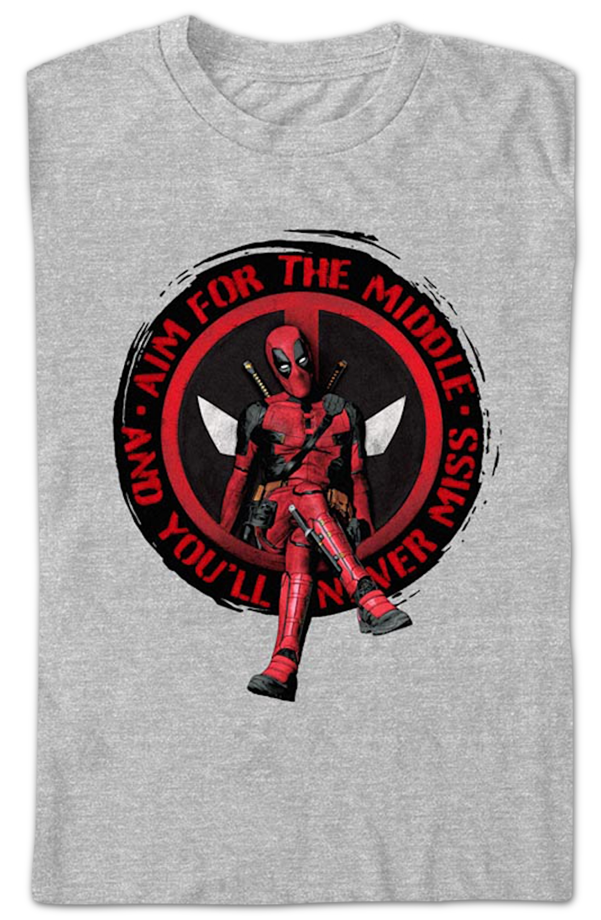 Deadpool Aim For The Middle Marvel Comics T-Shirt