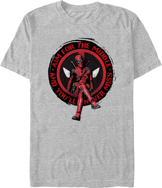 Deadpool Aim For The Middle Marvel Comics T-Shirt