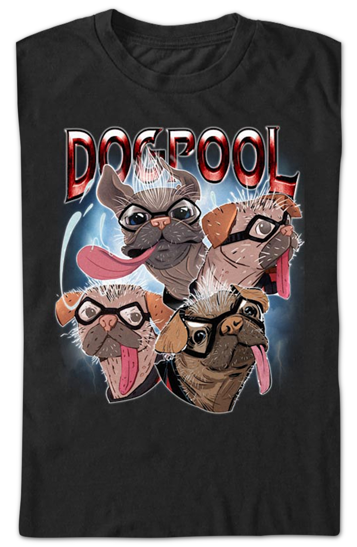 Dogpool Collage Deadpool & Wolverine Marvel Comics T-Shirt