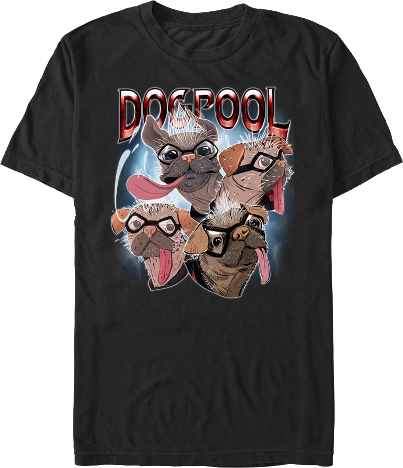 Dogpool Collage Deadpool & Wolverine Marvel Comics T-Shirt