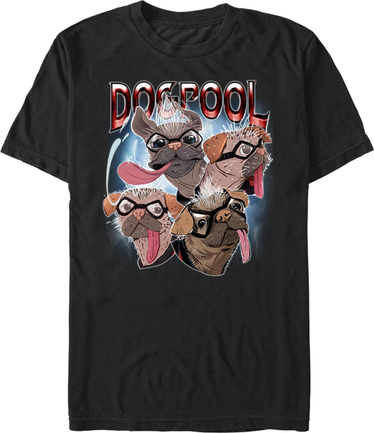 Dogpool Collage Deadpool & Wolverine Marvel Comics T-Shirt