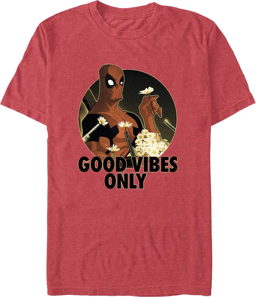 Deadpool Good Vibes Only Marvel Comics T-Shirt