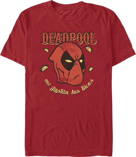 Deadpool Me Gustan Las Tacos Marvel Comics T-Shirt
