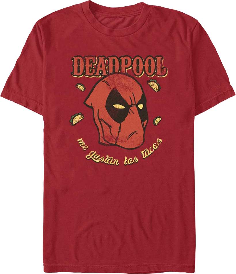 Deadpool Me Gustan Las Tacos Marvel Comics T-Shirt