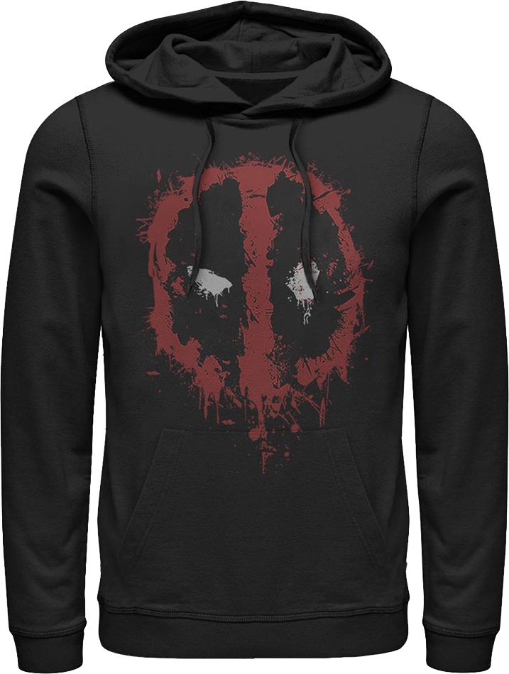 Deadpool Paint Splatter Logo Marvel Comics Hoodie