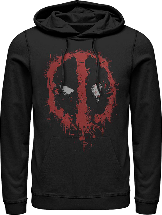 Deadpool Paint Splatter Logo Marvel Comics Hoodie