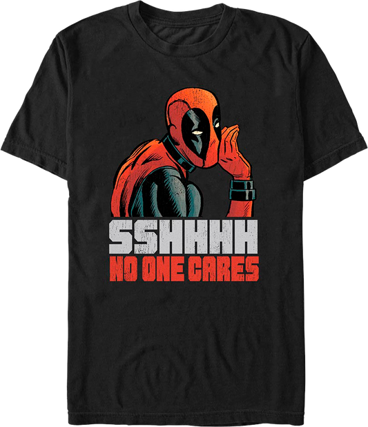 Deadpool Sshhhh No One Cares Marvel Comics T-Shirt