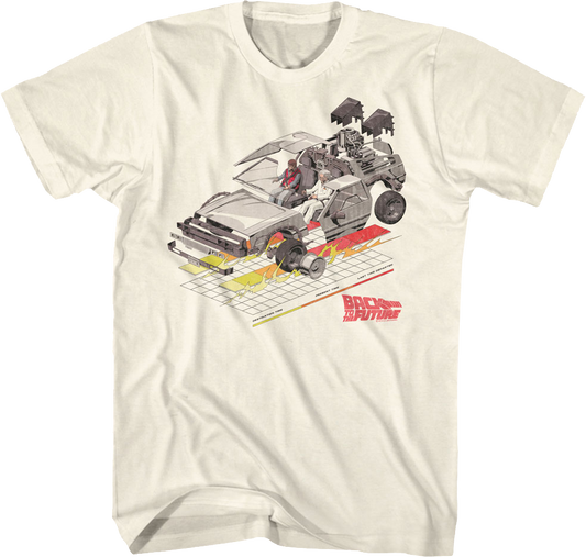 DeLorean With Grid Back To The Future T-Shirt
