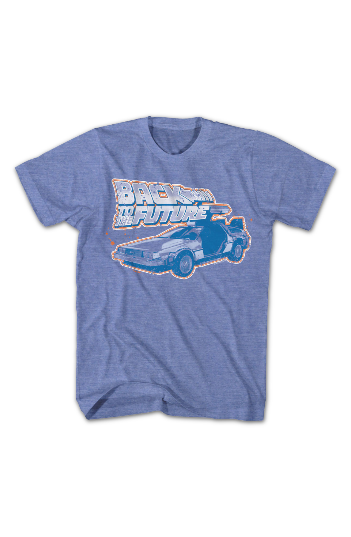 Distressed DeLorean Paint Splatter Back To The Future T-Shirt