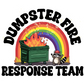 Dumpster Fire Response Team 4"x4" Sticker