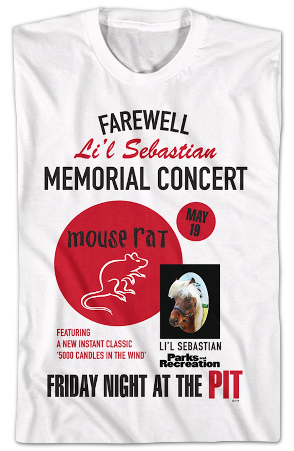 Farewell Li'l Sebastian Memorial Concert Parks and Recreation T-Shirt