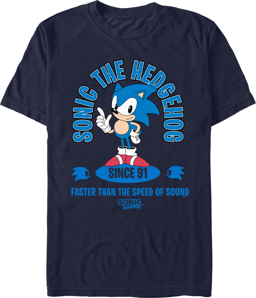 Faster Than The Speed Of Sound Sonic The Hedgehog T-Shirt