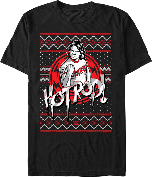 Faux Ugly Christmas Sweater "Rowdy" Roddy Piper T-Shirt