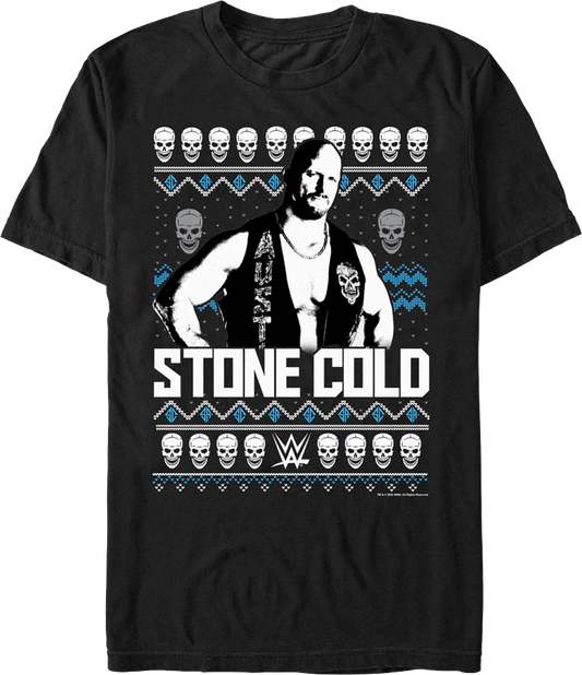 Faux Ugly Christmas Sweater "Stone Cold" Steve Austin T-Shirt