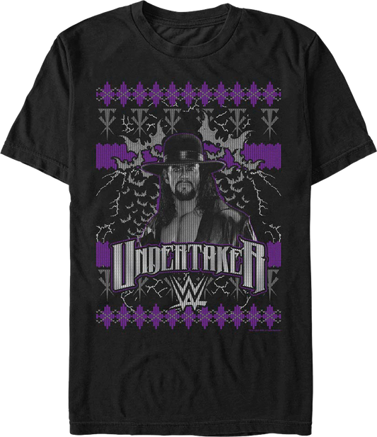 Faux Ugly Christmas Sweater Undertaker T-Shirt