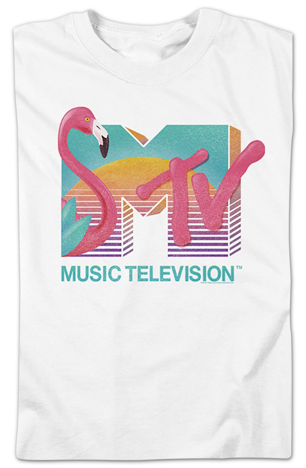 Flamingo Sunset Logo MTV T-Shirt