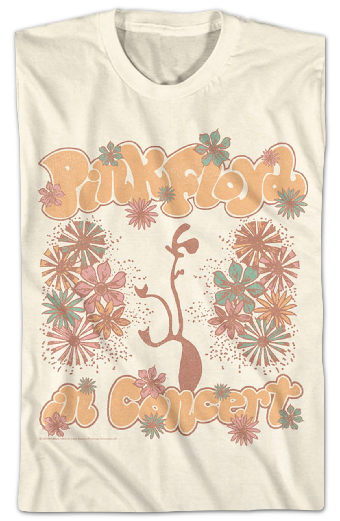 Floral Concert Pink Floyd T-Shirt